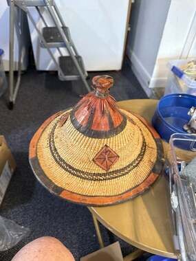 Handmade Fulani Straw Hat: African Sun Shade, Ghana Made - ,